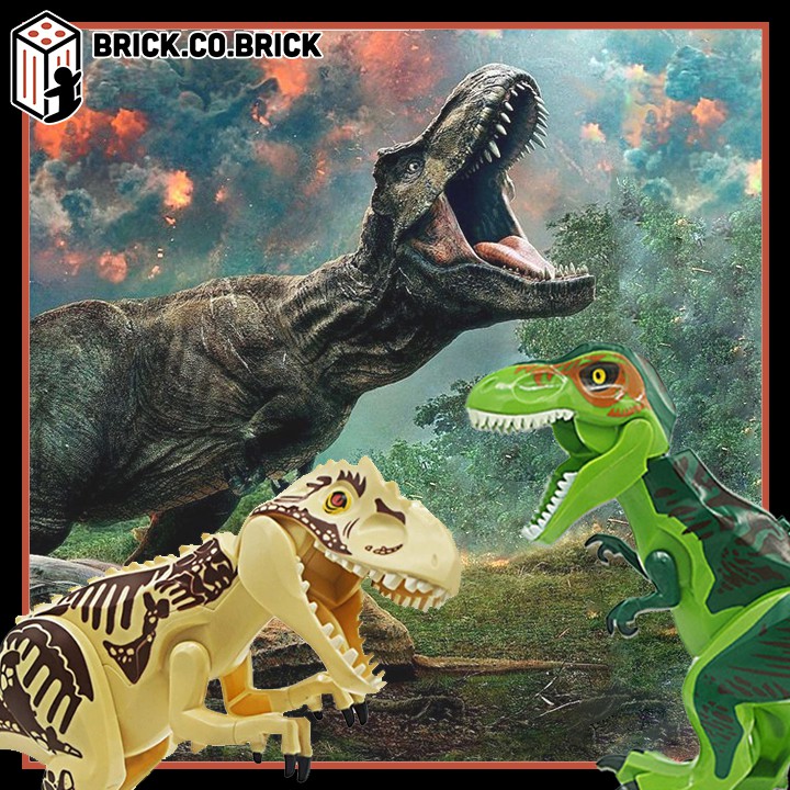 COMBO HOT -Đồ chơi lắp ráp sáng tạo - Mô hình Khủng long Non lego-Dinosaurs Jurassic Park- KF801 - KF802