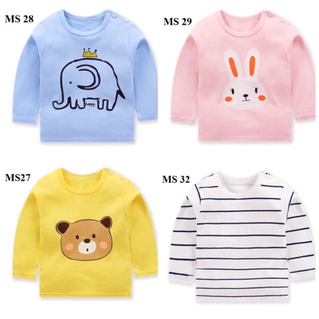 Freeship đơn từ 50K_(P2)Áo phông dài tay bé trai bé gái mẫu mới Thu Đông 2019