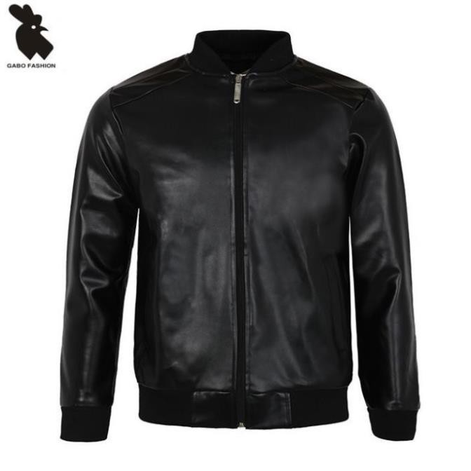 Áo khoác da nam lót dù bomber cao cấp Gabo Fashion AKD066 hàng VNXK hàng chất lượng xuất khẩu.