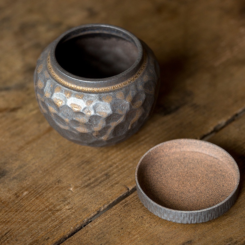 Bộ Hũ Đựng Trà Bằng Gốm Tráng Men Phong Cách Nhật Bản