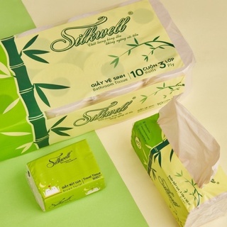  Giấy Vệ Sinh Tre Silkwell Cao Cấp – Siêu Mềm Mịn Thân Thiện Môi Trường Bột Giấy Tre Nguyên Chất Thấm Hút Vượt Trội 
