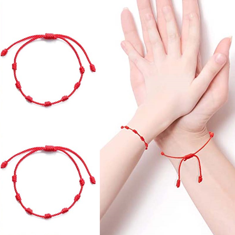 Set 12 Vòng Tay Dây Đỏ May Mắn 7 Sợi Cho Cặp Đôi