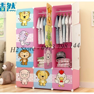 TỔNG KHO TỦ NHỰA LẮP GHÉP 12 Ô CỬA 12 CON GIÁP ĐỂ ĐỒ ĐA NĂNG THÔNG MINH sâu 47cm