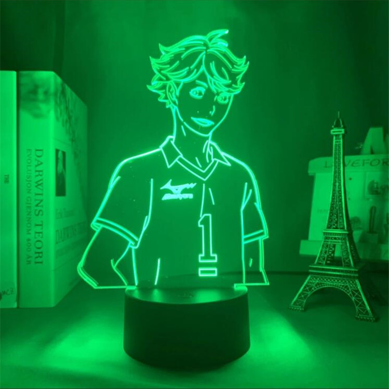 Anime Haikyuu Night Light Hinata Shouyou Kageyama Tobio LED Touch Remote Lamp Child Bedroom Decor Gift for Haikyuu TO THE TOP Fans Gifts