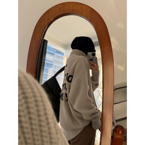 Hàng Có Sẵn  Áo Khoác Cardigan Dệt Kim Dáng Rộng Có Khóa Kéo Phong Cách Hip Hop Đường Phố Mới @ -