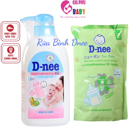 Nước rửa bình sữa dnee ( chai 500ml - túi 550ml ) chính hãng có tem Đại Thịnh nhập khẩu