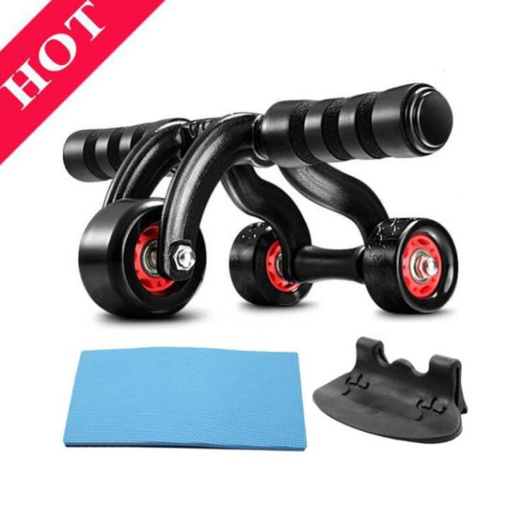 Con lăn tập bụng 4 bánh ❤️ FREESHIP ❤️ đốt mỡ bụng nhanh chóng