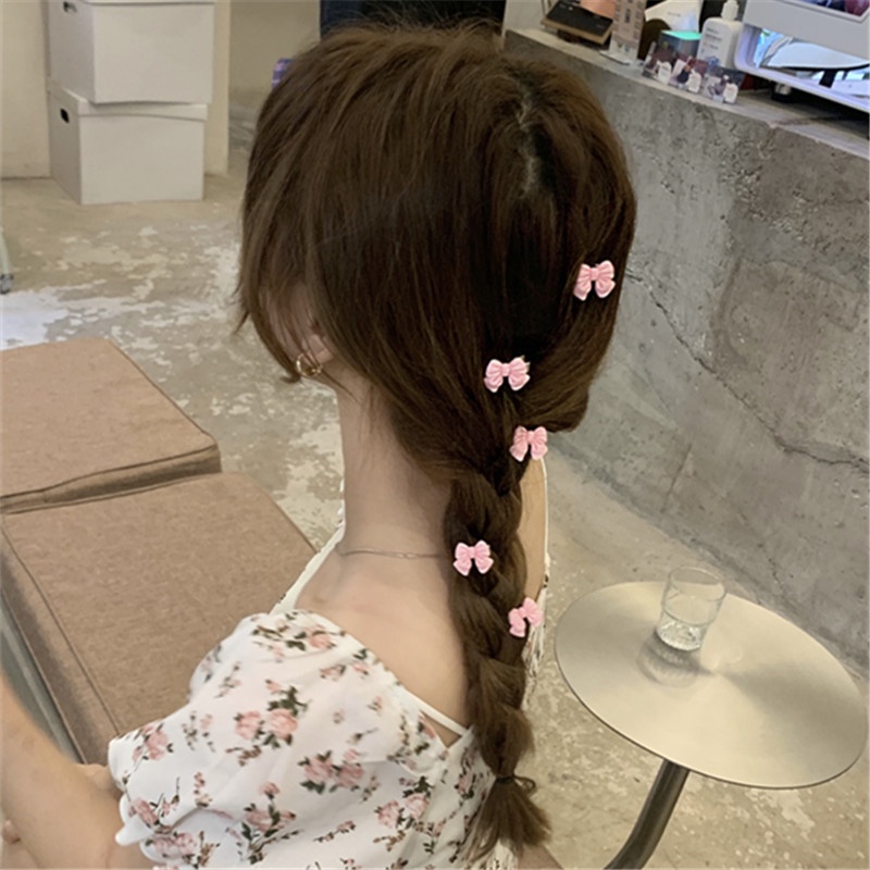 Kẹp Tóc Đính Nơ Họa Tiết Hoa Hồng Xinh Xắn