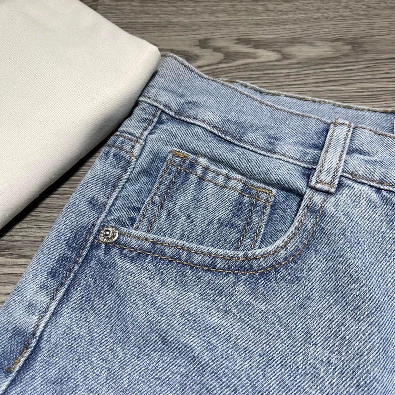 Quần bò ngố rách nhẹ phom chuẩn sịn kèm ảnh thật