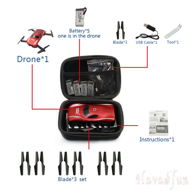 RC Túi Vỏ Cứng Bảo Vệ Cho Drone E58 / Jy018 / Jy019 / Gw58 / X6 / E010 / E010S / E013 / E50