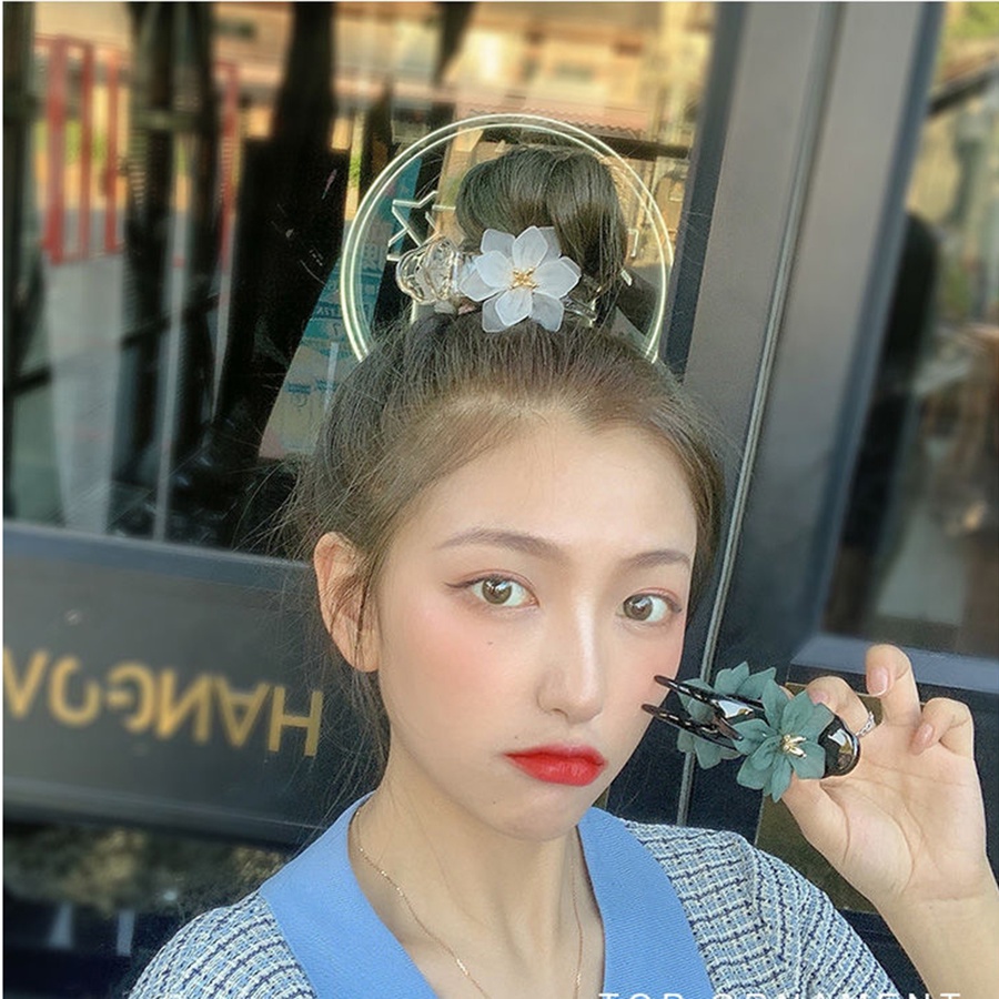Kẹp Tóc Nhựa Hình Bông Hoa Thời Trang Hàn Quốc Cho Nữ