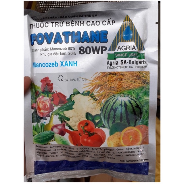 Chế Phẩm Fovathane  phòng bệnh sương mai ( Mancozeb xanh) 100g