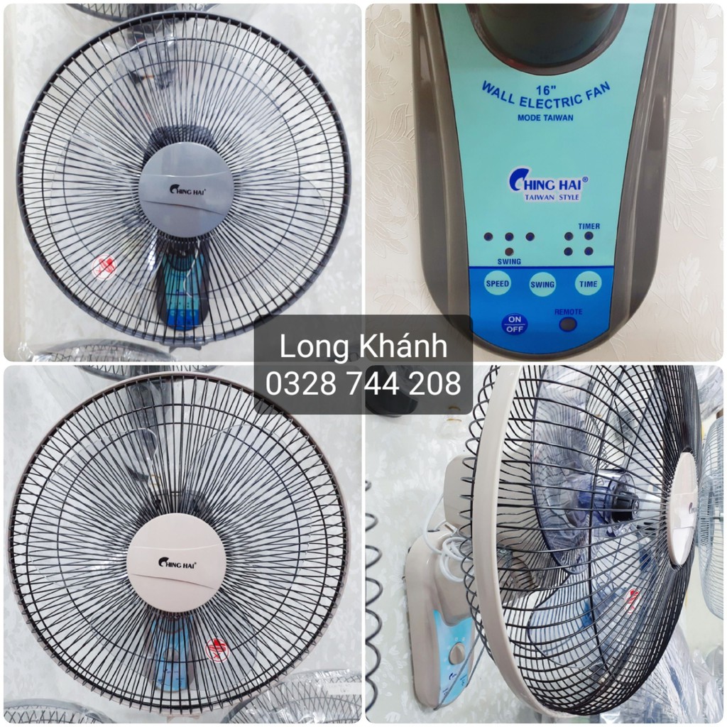 Quạt treo tường Ching Hai - W615-A (khiển xa) và W615-B (chỉnh cơ), sải cánh 400mm, quạt điện cao cấp Đài Loan