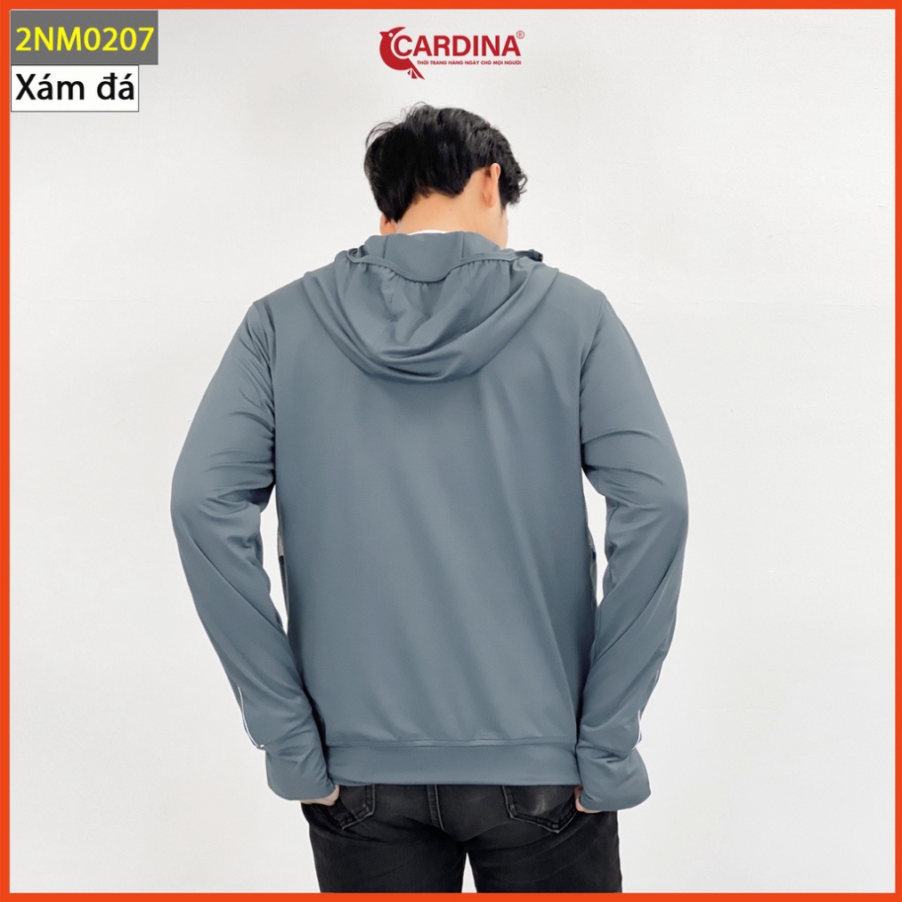 Áo chống nắng nam CARDINA 2 lớp chất thun lạnh cao cấp viền thể thao chống tia UV thiết kế lưới tản nhiệt 2NM02.
