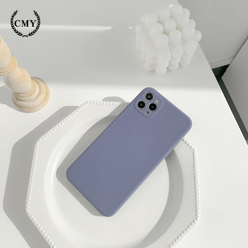 ốp iphone 11 Ốp lưng bằng silicon màu trơn đơn giản cho iPhone11/11Pro 11pro Max X XR XS XS MAX 7 8 plus SE 12 pro max 12 mini 13 pro max 13 mini