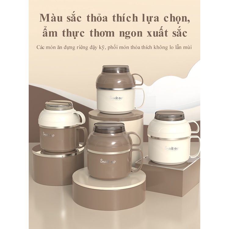Hộp đựng cơm học sinh sinh viên dung tích lớn hộp đựng cơm trưa sáng tạo cho nhân viên văn phòng căn tin ký túc xá cốc đựng cơm đựng thức ăn nhanh
