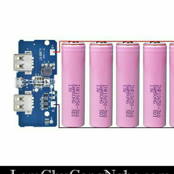 Mạch Sạc Dự Phòng 2 Ngõ ra USB(1A và 2A) đèn báo pin