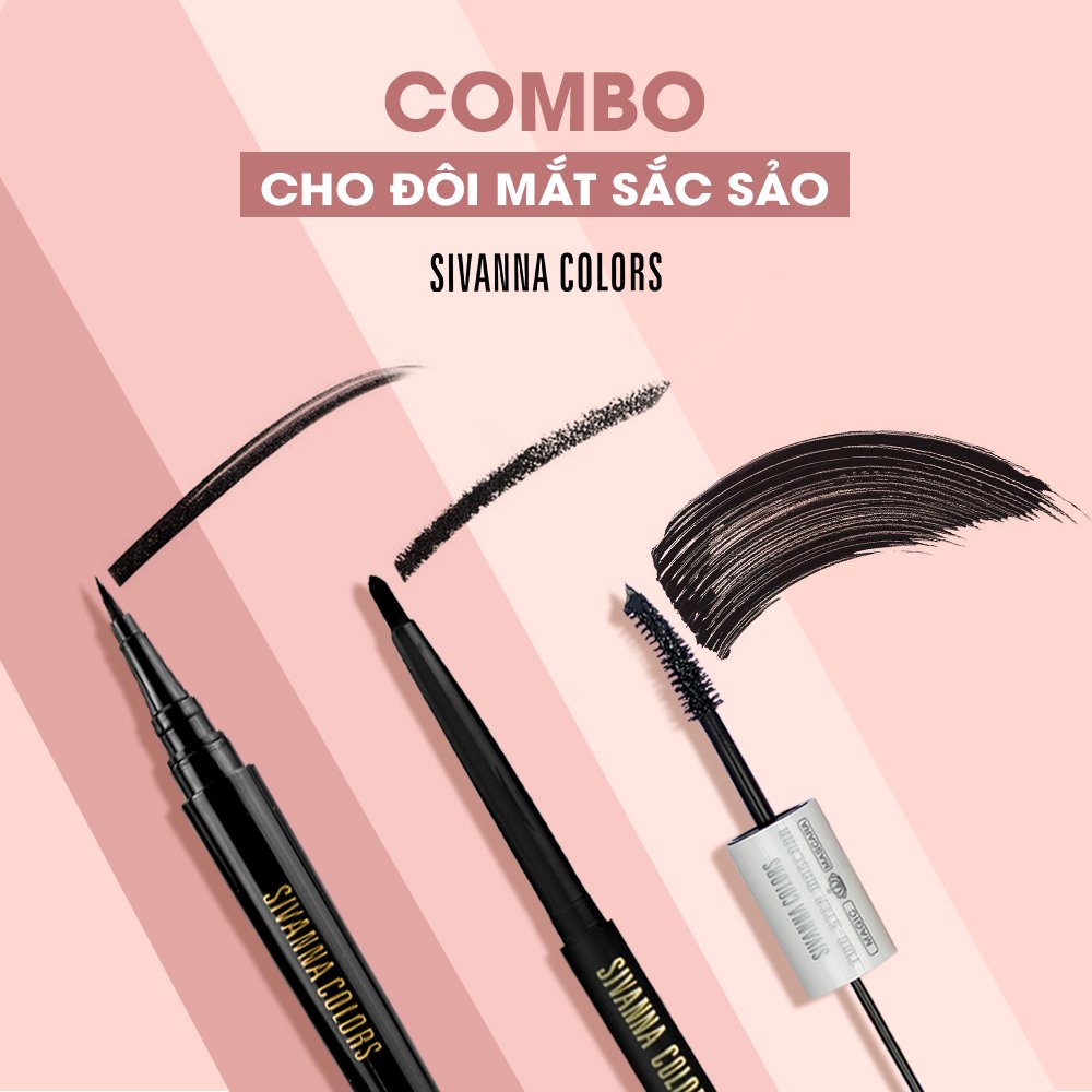 Kẻ mắt Sivanna Thái Lan bút kẻ mắt nước không trôi không lem Xpress Eyeliner Rose Cat siêu dễ vẽ