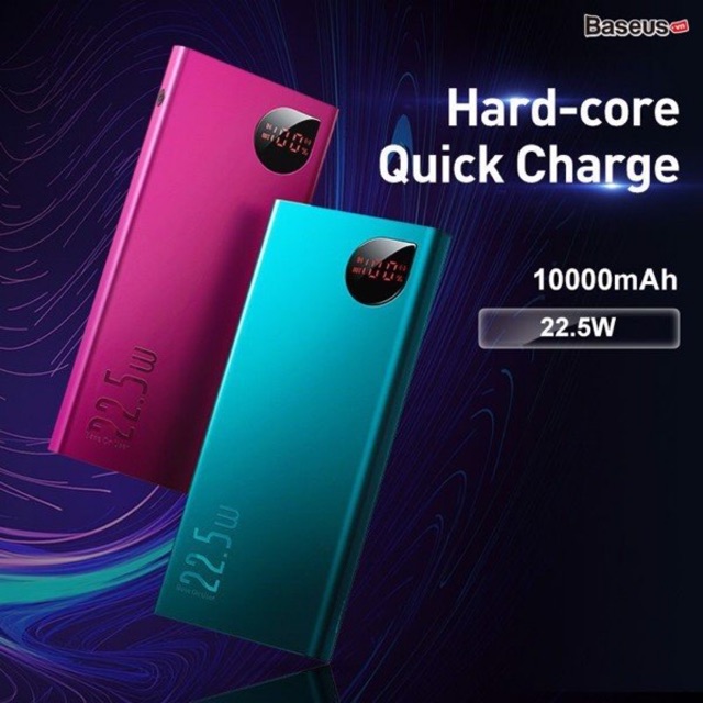 Pin dự phòng sạc nhanh , vỏ kim loại Baseus Adaman Metal Digital Display 10,000mAh (22.5W, PD/ Quick charge Power Bank)