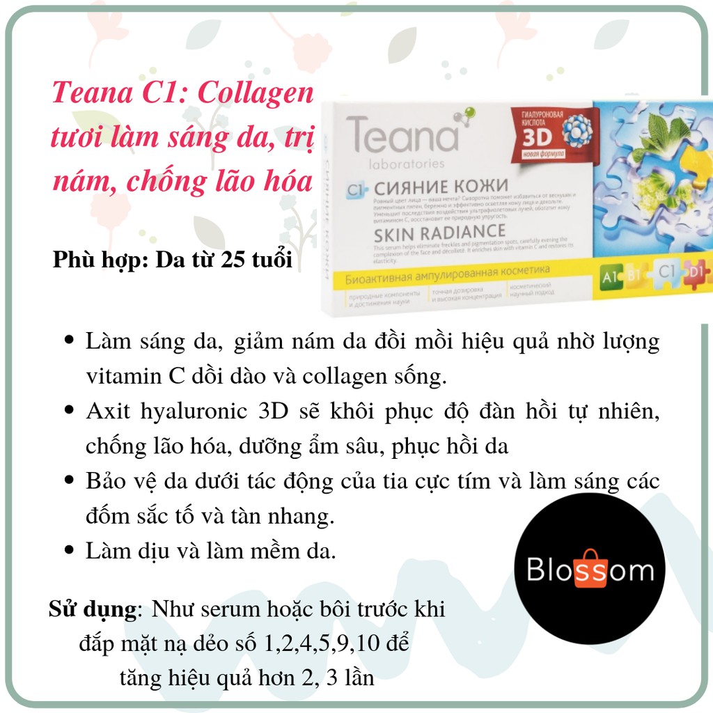 Serum TEANA C1 Collagen tươi sáng da, mờ thâm, nám