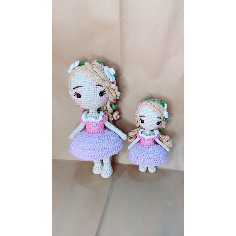 Búp bê móc len Amigurumi cao cấp Rapunzel - Amimee handmade