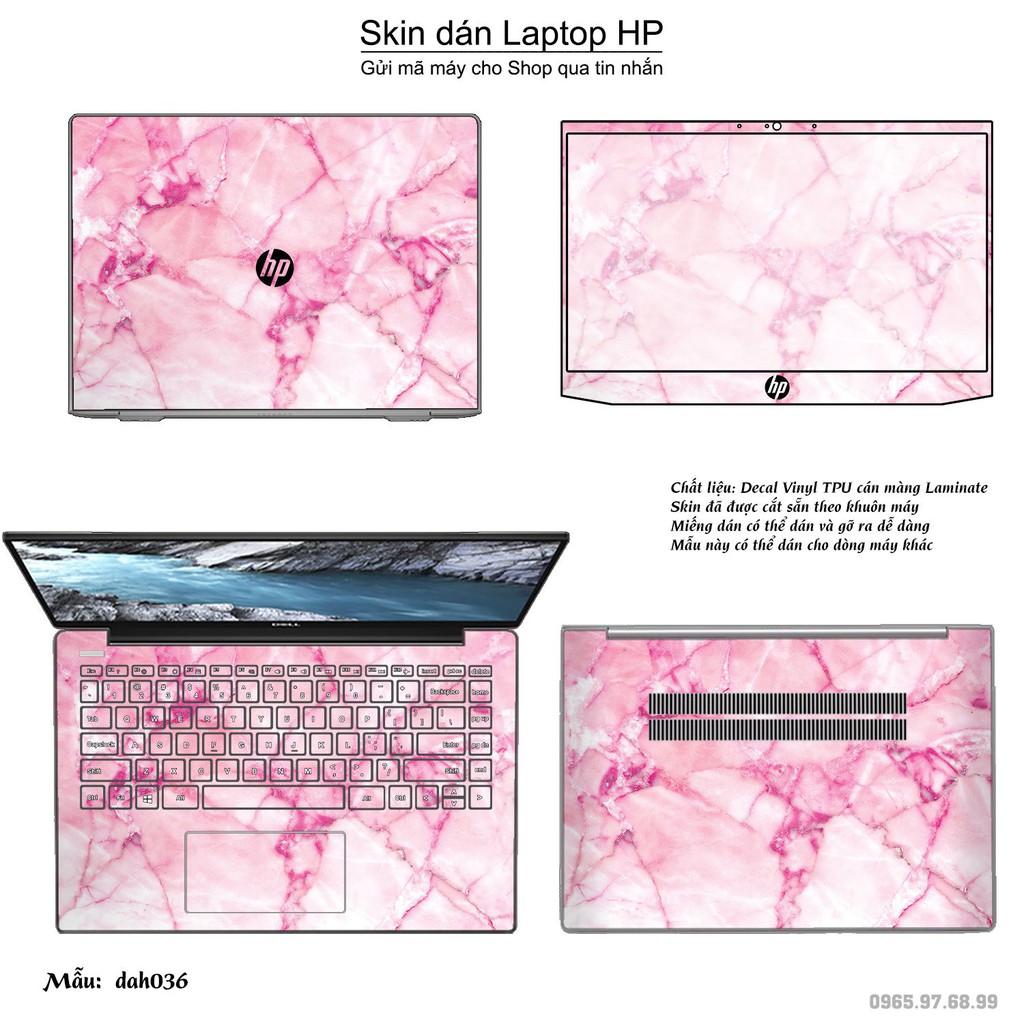 Skin dán Laptop HP in hình vân đá _nhiều mẫu 2 (inbox mã máy cho Shop)