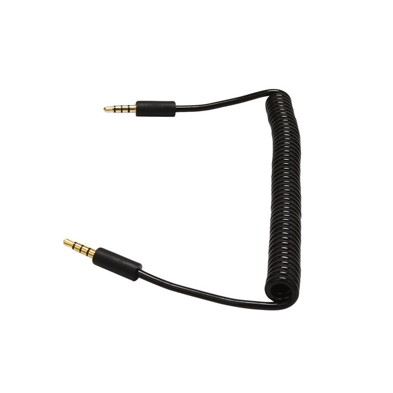 Dây Cáp Xoắn Ốc Nối Dài Giắc Cắm 3.5mm Sang Đầu Cắm 4 Cực 1.5m