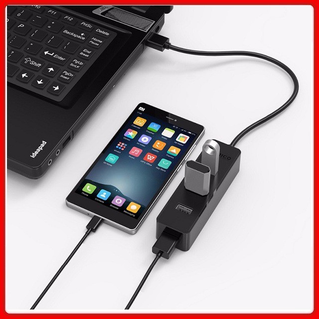 Bộ Chia Hub USB ORICO W5PH4-U3-BK (Từ 1 Ra 4 Cổng chuẩn 3.0) Đen- Hàng chính hãng BH 24 tháng