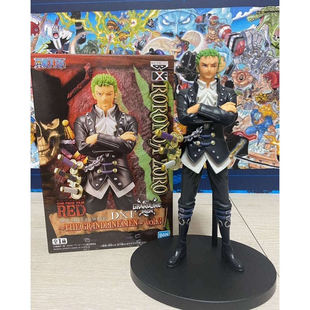 Mô hình One Piece chính hãng - Roronoa Zoro -  DXF The Grandline Men Vol.3 - Red Movie