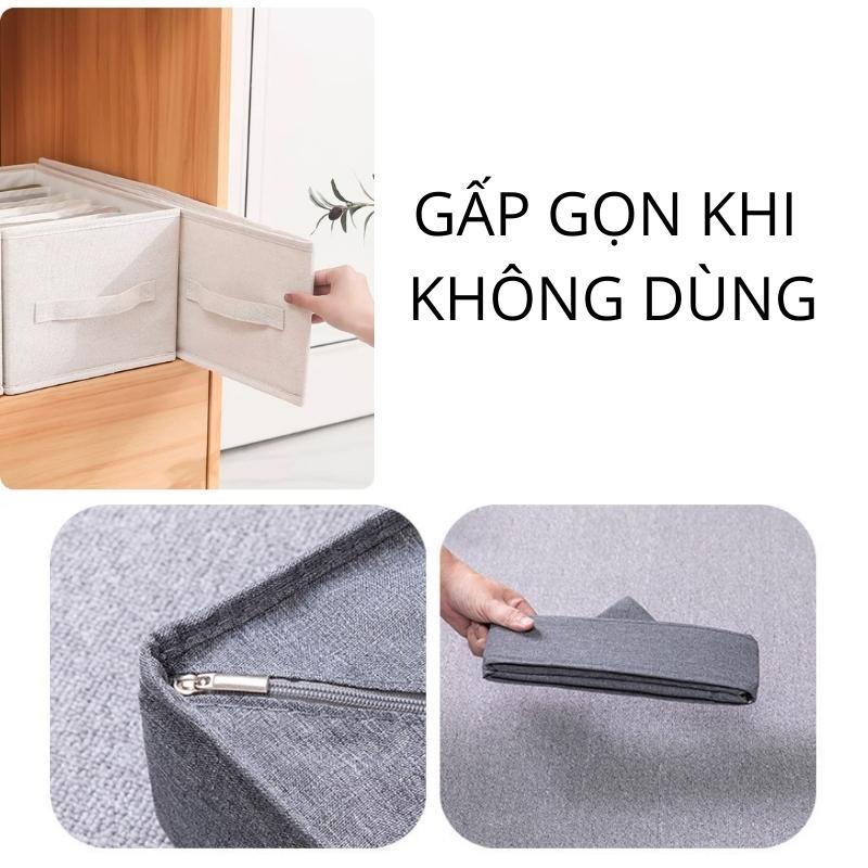 Hộp đựng quần áo đồ lót chia ngăn thùng vải để đồ sắp xếp tủ quần áo gọn gàng