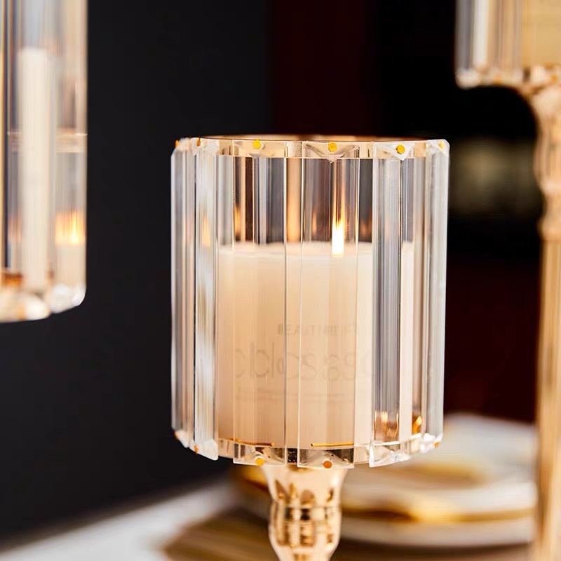 Bộ  chân nến pha lê trang trí decor đám cưới , sinh nhật
