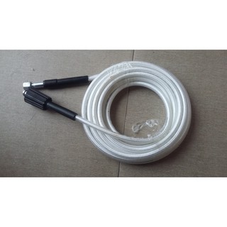 Ống dây rửa xe 20 mét cho máy bơm xịt rửa áp lực cao 2 đầu Ren trong 22mm và 14 mm (ty lõm loại tốt