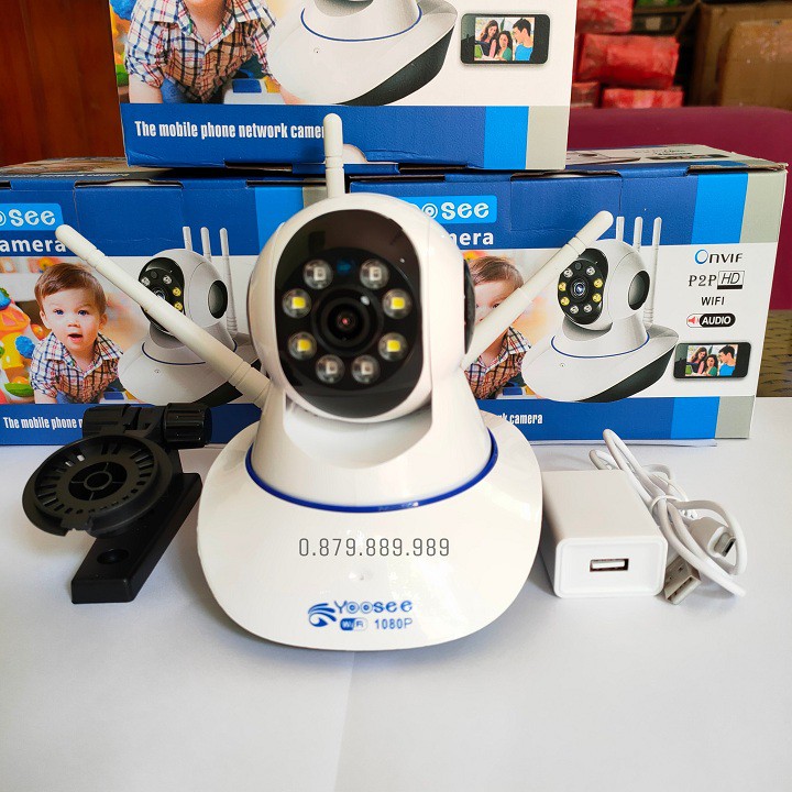 [GIÁ SẬP SÀN] CAMERA 3 RÂU YOOSEE 8LED 2.0MPX FHD 1080P XOAY 360 ĐỘ SIÊU NÉT - CÓ MÀU BAN ĐÊM | BigBuy360 - bigbuy360.vn