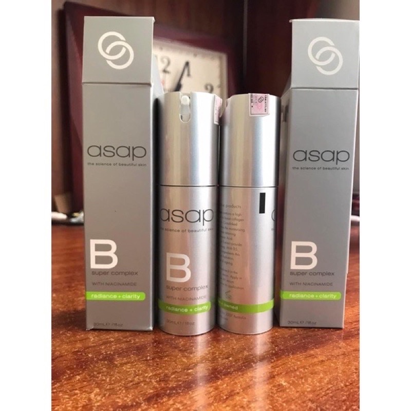 Tinh chất serum tái tạo da ngừa mụn mờ sẹo nhăn thâm Asap super B complex
