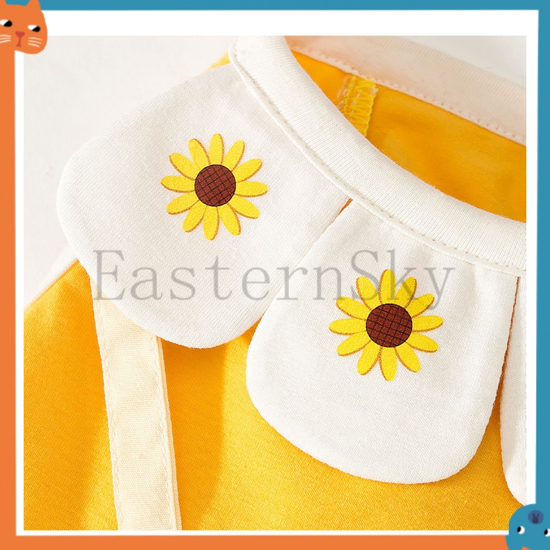 Đầm Ngắn Thoáng Khí Họa Tiết Hoa Hướng Dương Dễ Thương Cho Thú Cưng