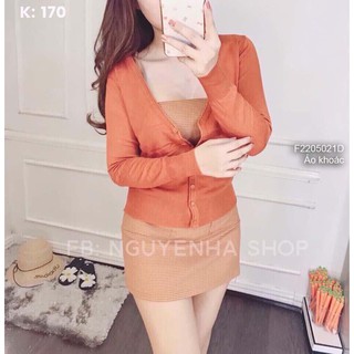(Hàng sẵn) Áo khoác len nút cổ tim hàng QC!