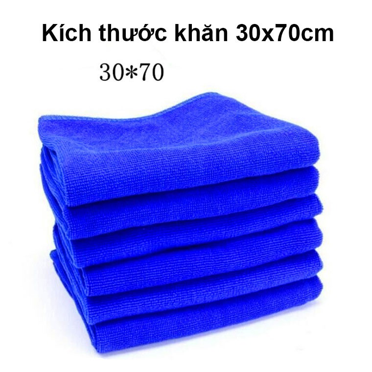 Khăn Lau Xe Hơi Chuyên Dụng – Kích Thước 30x70cm Màu Xanh