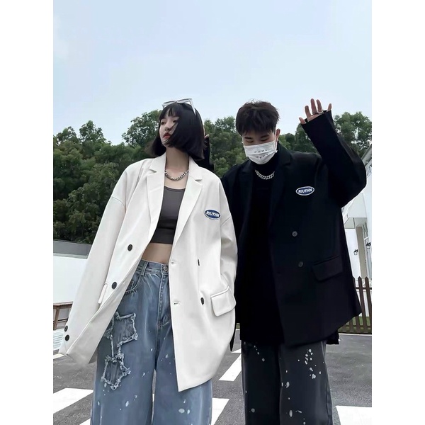 Áo khoác Blazer nam nữ form rộng , phong cách unisex  hàng cao cấp
