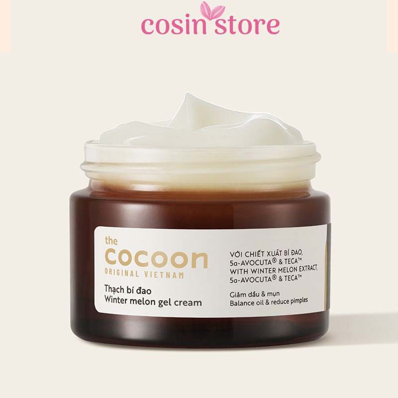 Kem dưỡng Cocoon Thạch bí đao 30ml giúp mang lại độ ẩm cân bằng Cosin Store