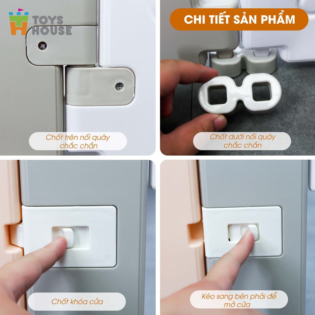 Nhà banh/ quây bóng liên hoàn 3 món quây, xích đu, cầu trượt/tuột đồ chơi vận động cho bé trong nhà Toyshouse ỐC SÊN