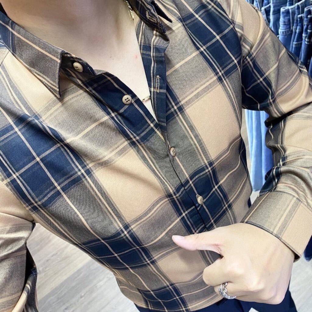 [CHẤT ĐẸP] ÁO SƠ MI CARO CAO CẤP DÀI TAY - CHẤT LIỆU LỤA THÔ CAO CẤP, CO GIÃN DẦY DẶN, MỀM MỊN, THẤM HÚT MỒ HÔI | BigBuy360 - bigbuy360.vn