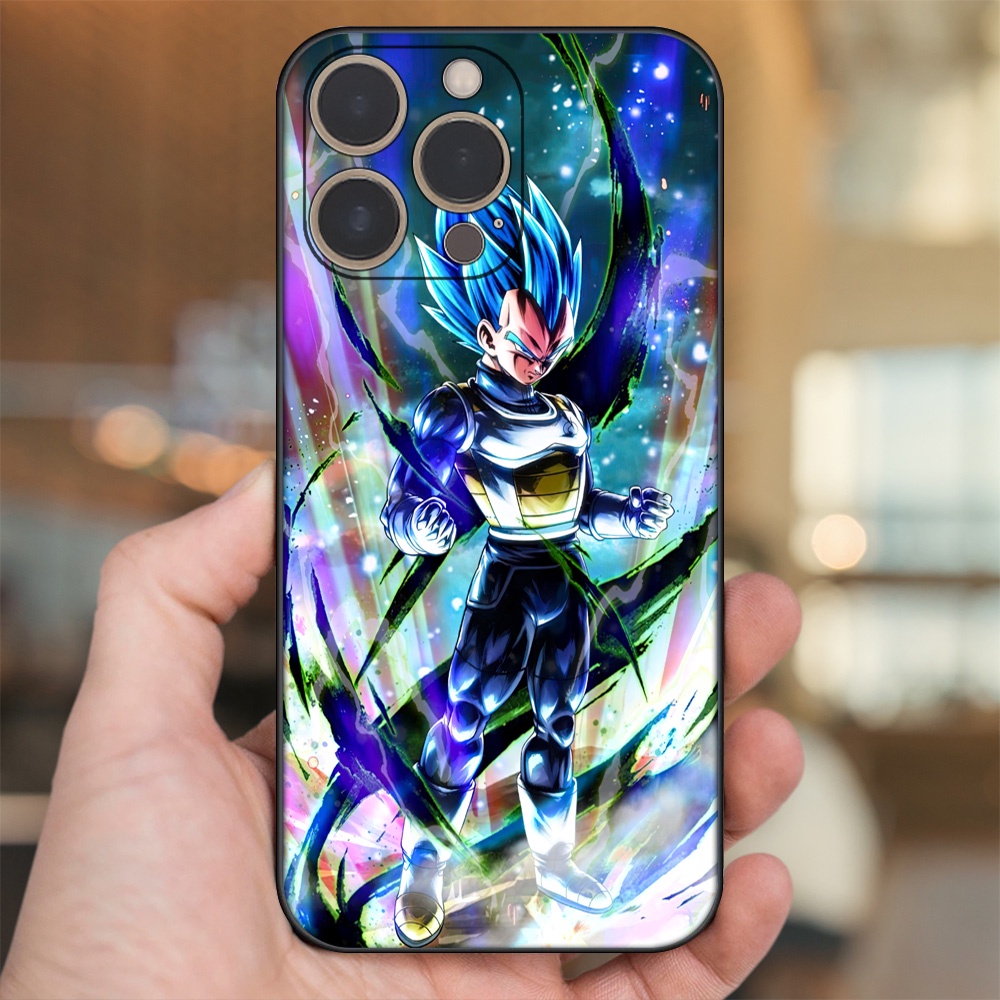 Ốp lưng iPhone 13 Pro dẻo đen cạnh vuông in hình Vegeta Dragon Ball