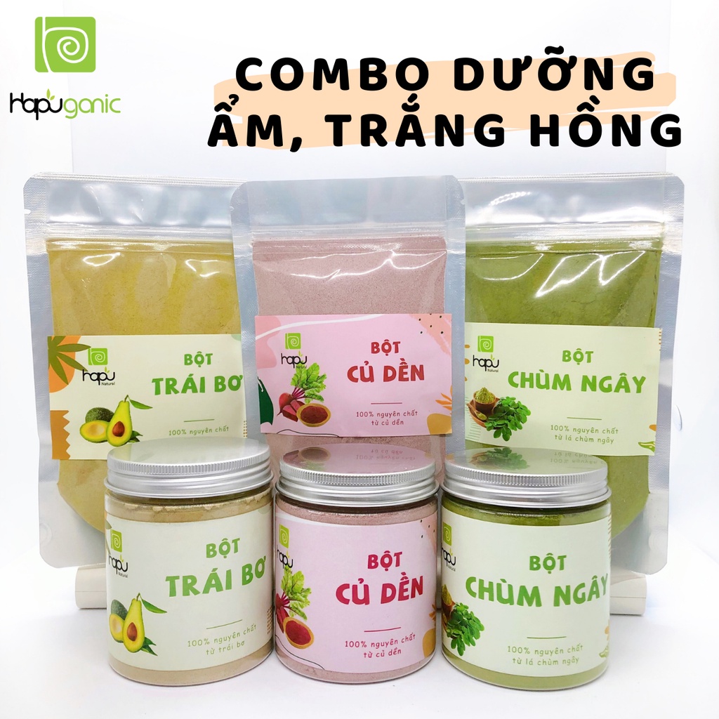 COMBO bột thiên nhiên trắng da, giảm mụn, giảm thâm nám, dưỡng ẩm 100g