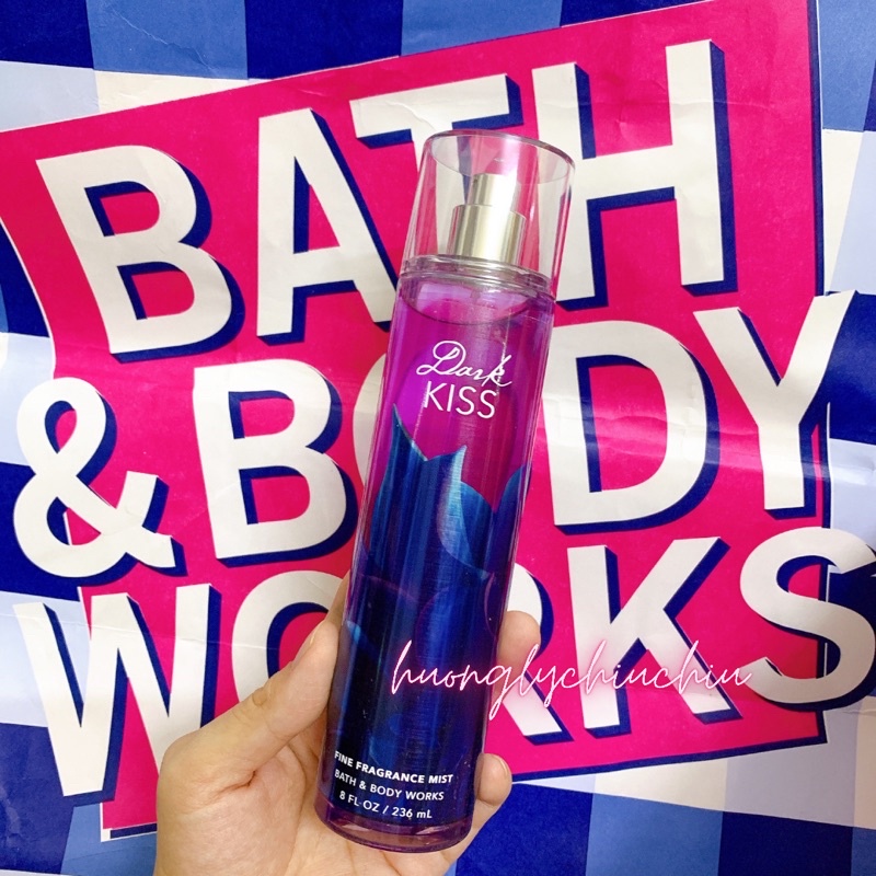 Body mist Dark kiss, lotion, tắm, Xịt thơm Dark kiss Bath and body works 236ml