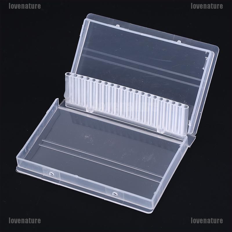 [LOVE] 20 hole nail drill bits box plastic display stand container for 3/32" bits drill [Nature]