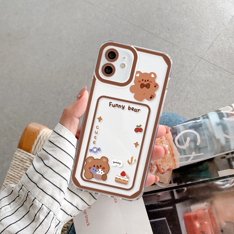 Ốp lưng iphone trong lỗ viền camera funny bear 6/6plus/6splus/7/7plus/8/8plus/xs/11/12/13/pro/max/promax-SALE HOT X2-2