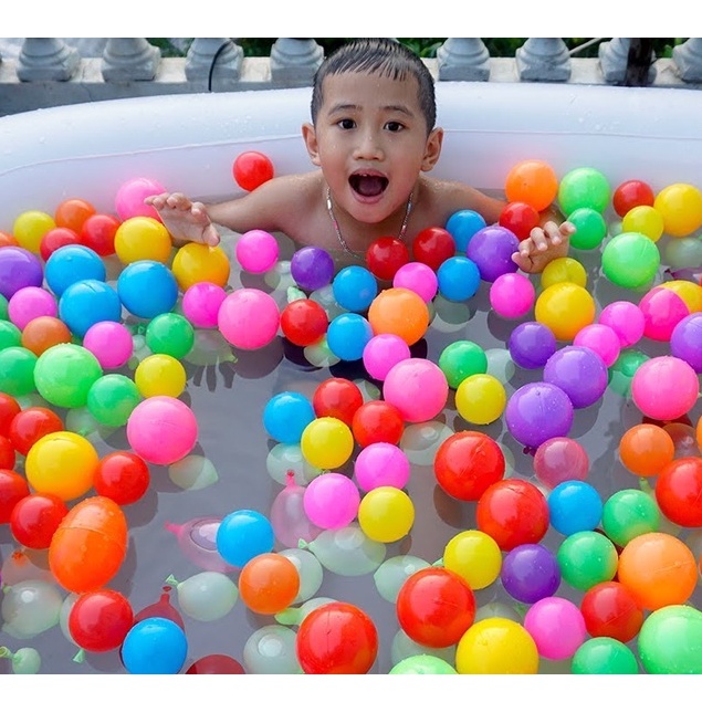 COMBO 10 Bóng nhựa cho trẻ em 5cm, nhựa Hàn an toàn cho Bé đủ loại-Nhựa HDPE căng bóng không mùi an toàn cho bé