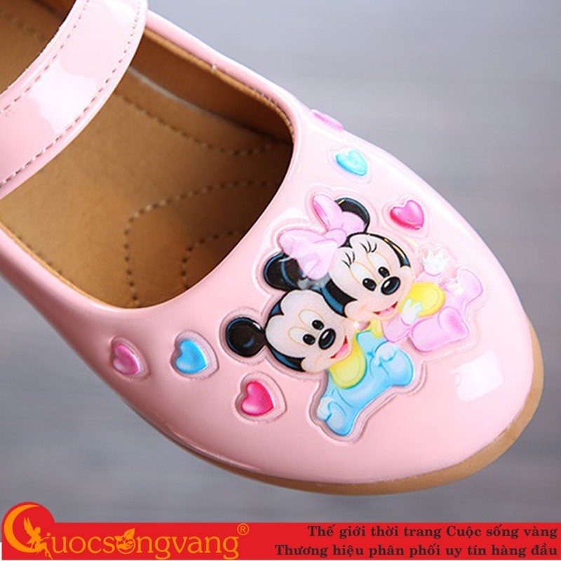 Giày bé gái micky mouse giày học sinh quai cài GLG109 Cuocsongvang