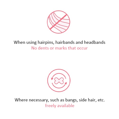 Miếng dán tóc hình trái tim / dây buộc tóc CLIO HELLO TALK TOK dễ thương