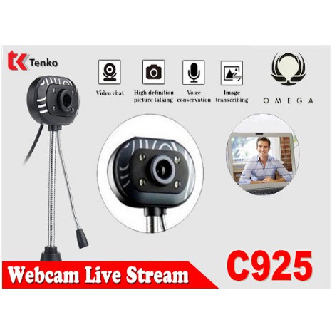 Webcam camera livetream Có Mic Giá Rẻ Omega C925 Tenko | WebRaoVat - webraovat.net.vn